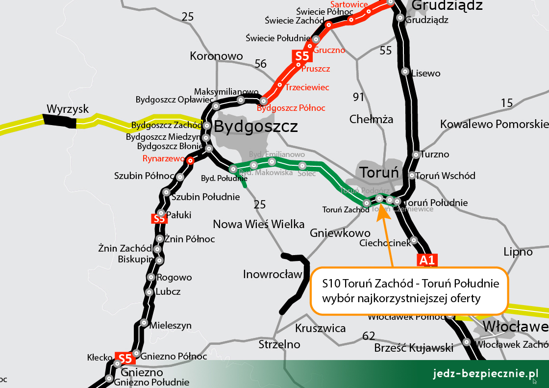 Polskie drogi - wynik przetargu S10 Toruń Zachód - Toruń Południe